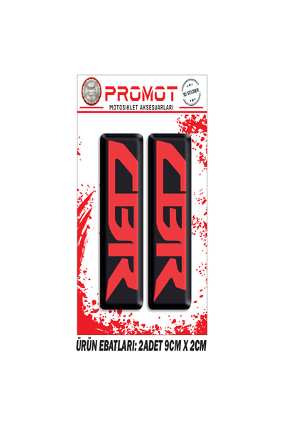 Genel Markalar HONDA CBR 125/250 GRENAJ ÖN MAŞA 3D 2'Lİ DAMLA STİCKER 2