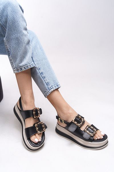 Riccon Alyfarrel Schwarze Damensandalen - 0012319   Modell