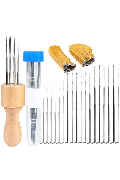 Choice Type 3 Imzay Needle Felting Kit With 3 Sizes 18 Pcs Felting Needles Wood Handle Needle Felting Tool