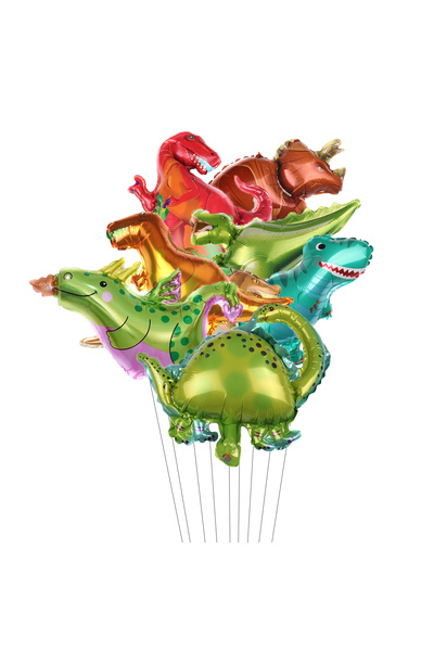 Choice بالونات ديناصور صغيرة مقاس 16 بوصة، 7 قطع، بالونات ديناصور مقاس 16 بوص...