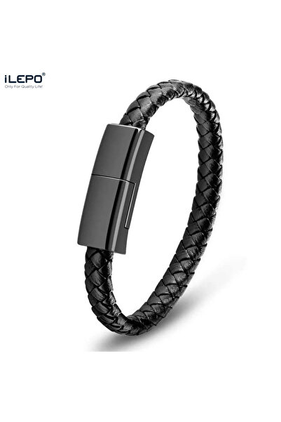 Choice 22.5 سم لنوع C ILEPO سوار USB كابل شحن خارجي محمول جلدي صغير Micro USB...