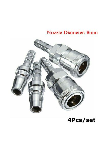 Choice 4Pcs Quick Release 8mm Gas Hose Copper Nozzle Connector Set For Motorhome Caravan