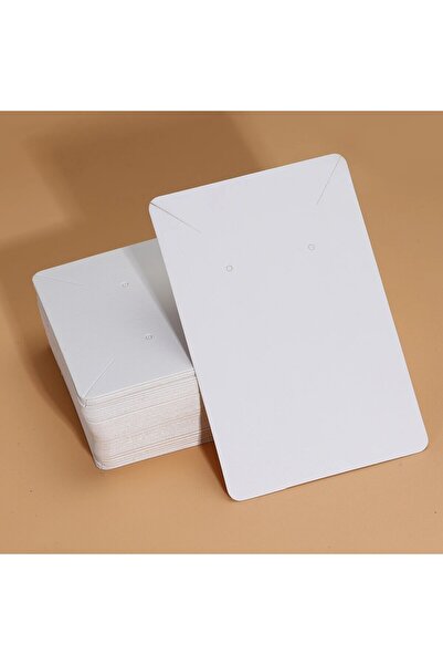 Choice 50 قطعة بيضاء 6 × 9 سم قلادة أقراط أقراط أقراط بطاقة تغليف مجوهرات فار...