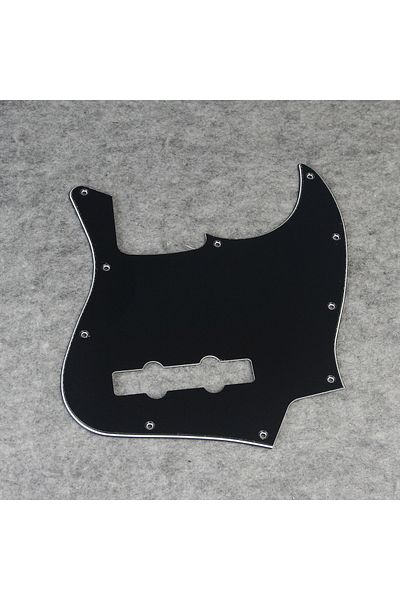 FLEOR Black 3ply 1pcs 10-hole Bass Pickguard Jazz Jb Guitar Scratch Plate And Screws For 4 String Ba