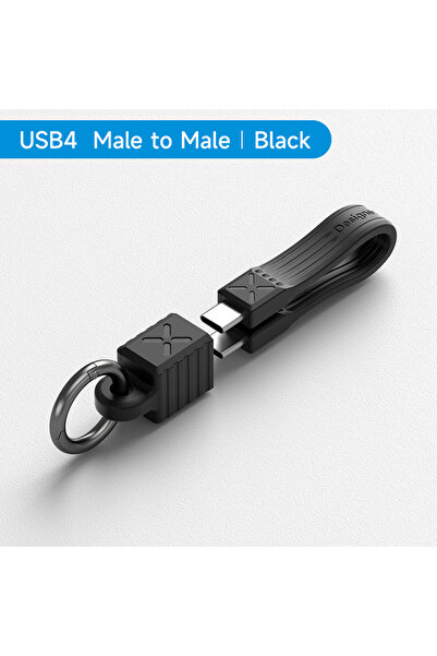 Choice كابل USB 4 أسود من Hagibis، كابل USB C قصير إلى Type C، 240 واط، 40 جي...