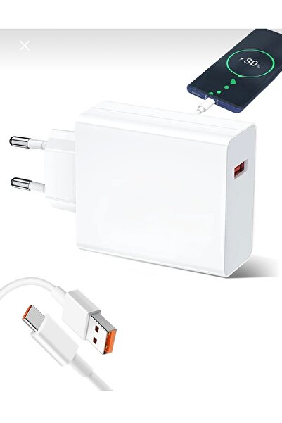 kens teknoloji Xiaomi Redmi Samsung Uyumlu 120 Watt Type-c Süper Turbo Hızlı Şarj Aleti (ÜST KALİTE ÜRÜN)