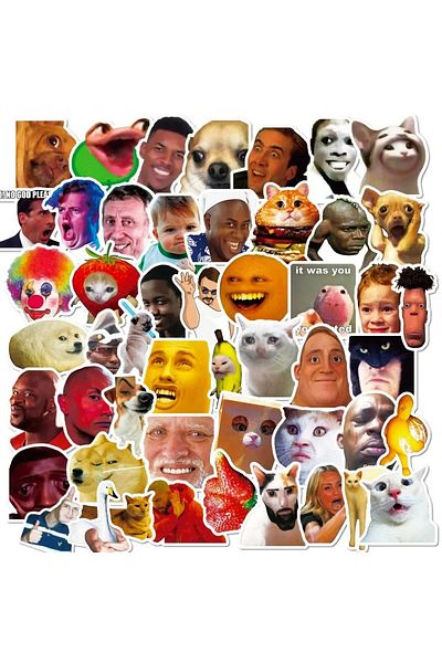 Choice 50pcs Emogram 50pcs Mix Cute Spoof Expression Stickers Aesthetic Diy Laptop Phone Skateboard Car Wa