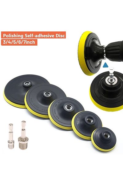 Choice 3in M10 3/4/5/6/7 Inch Sanding Disc Backing Pad With 10/14mm Drill Rod Self-adhesive Sander Pad Elec