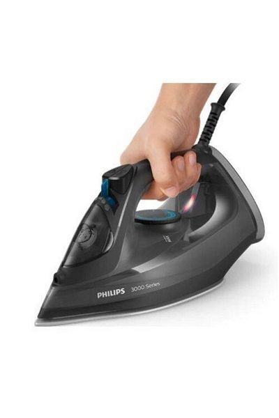 Philips Fier de calcat Philips Seria 3000 DST3041/80, 2600 W, 40 g/min, 300 ml, Talpa ceramica, Negru