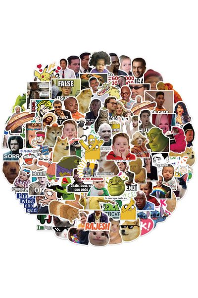 Choice 100pcs 50/100pcs Funny Meme Graffiti Stickers Vinyl Waterproof For Laptop Phone Case Notebook Water