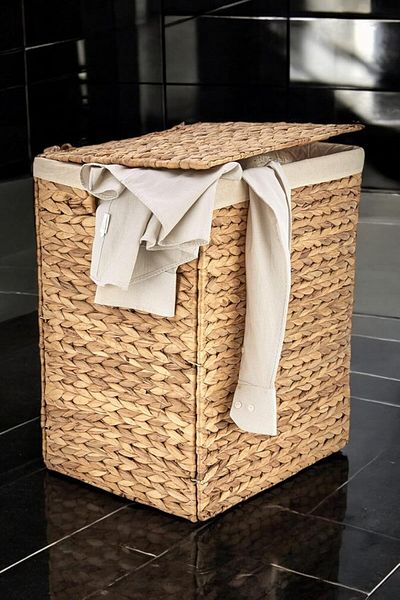 STOREMAX Svticaret Made Natural Wicker Foldable Dirty Laundry Basket, Modern Laundry Basket, Fold