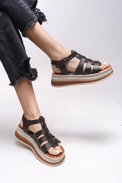 Riccon Hnědé dámské sandály Syllaerla - 0012325 Model