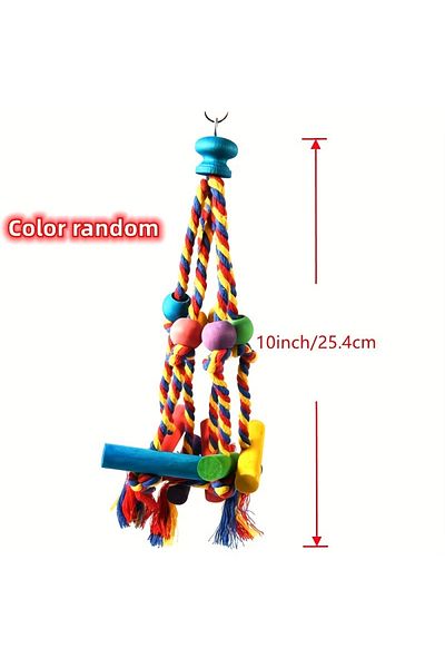 Choice Red Random Colors Bird Accessories Wood Chewing Toy Birds Rope Parrot Toys Cage Resistant Small Lar