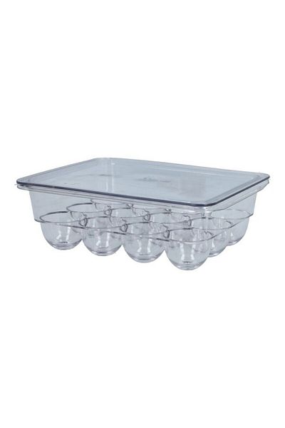 Felli Square Shape Plastic Refrigerator Egg Holder with Cover Small