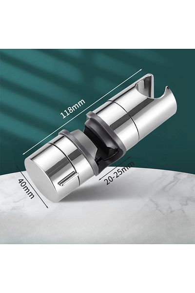 Choice Silver Universal Shower Head Holder Adjustable 18~25mm Abs Chrome Shower Rail Holder Bathroom Access