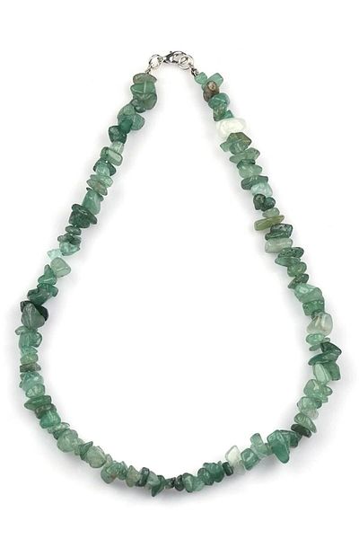 Zodyak Doğal Taş Aventurine Broken Natural Stone Necklace (luck, abundance, health stone)