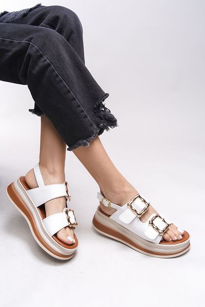 Riccon Alyfarrel Weiß Damen Sandalen - 0012319