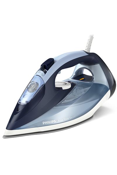 Philips Fier de calcat Philips Azur DST7020/20, 2800W, talpa SteamGlide Plus, 300 ml, Albastru