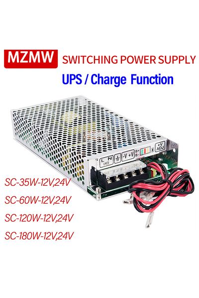 MZMW 35w 12v 100-120v/200-240v Ups/charge Function Switching Power Supply Sc-35w 60w 120w 180w 12v 2