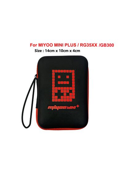 DEZORQ Black Red 14cm For R36s Gb300 M17 Game Console Storage Bag Hard Portable Protect Case For Miyoo Mini