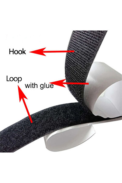 Choice شريط لاصق قوي من النايلون الأسود بطول 20 مم، بطول متر واحد، بطول 25 مت...