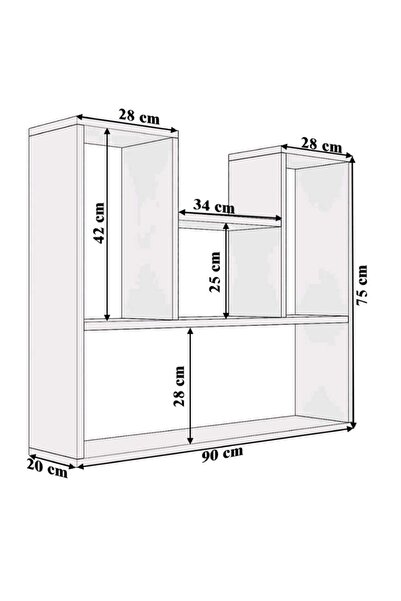 AVAKS HOME bülbül kapanı Dekoratif Duvar Rafı Kitaplık mutfak rafı salon genç oda rafı Çok Amaçlı Raf