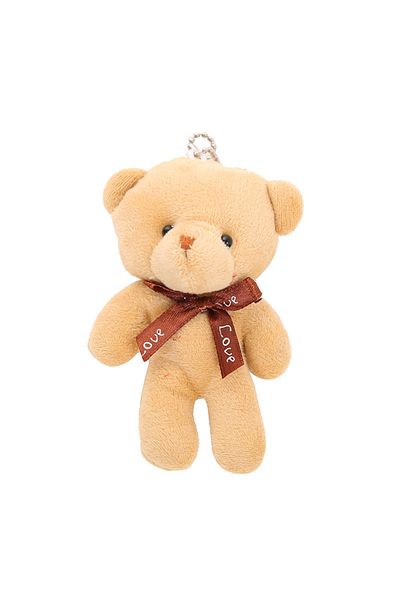 Choice 11cm-30cm Khaki 10pcs/pack 12cm Mini Bow Tie Teddy Bear Pendant Plush Toy Colorful Teddy Plush Keych