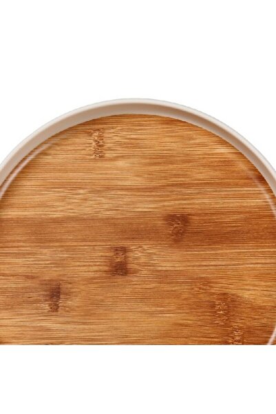 Felli Elegant Durable Round Melamine and Bamboo Dinner Plate 25.4 x 2cm
