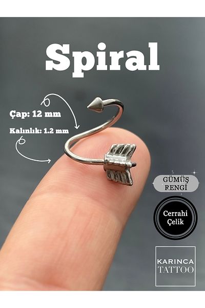 Karınca Piercing Spiral Helix Bridge - Ring Cartilage Ear Piercing