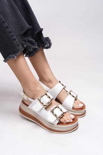 Riccon Alyfarrel Weiß Damen Sandalen - 0012319
