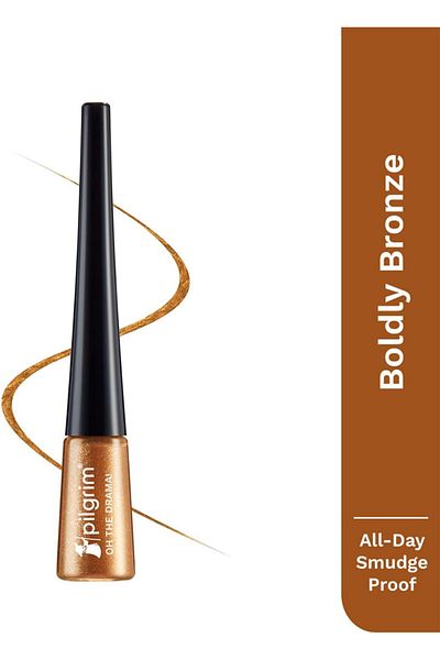 Pilgrim Boldly Bronze Metallic Eyeliner Long Lasting & Smudge Proof Enriched with Argan Oil