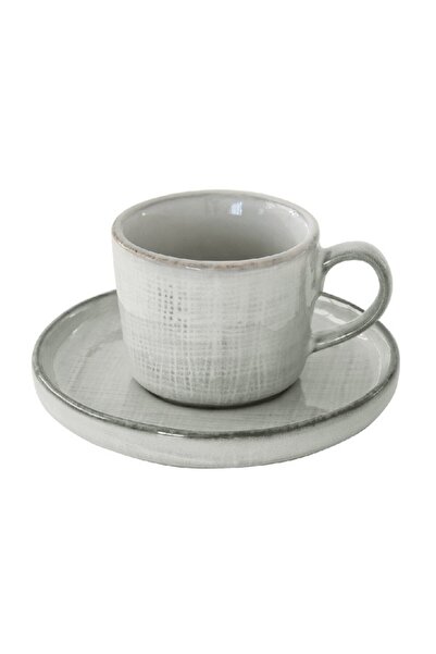 EasyLife Coffee Cup and Saucer Set Country Grey 75ml