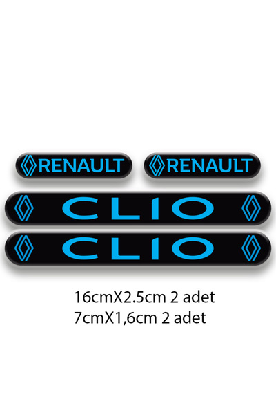 PROMOT Otomobil Aksesuar CLİO 3D DAMLA 4 ADET OTO STİCKER SET 5