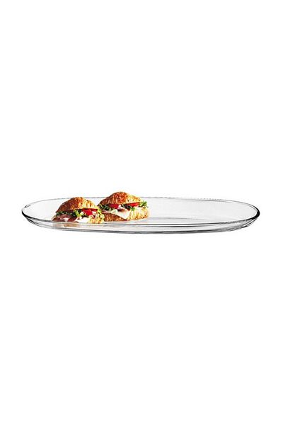 Vidivi Fenice Oval Shaped High Definition Glass Serving Platter 50 x 16cm