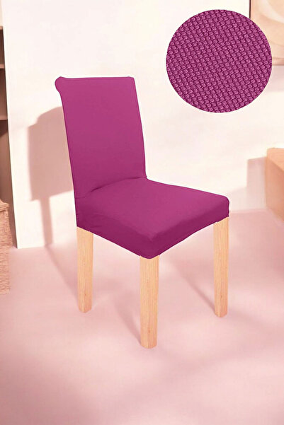 Bumedo Spandex Mikro Petek Kumaş Likralı Lastikli Tüylenmez 6'lı Sandalye Kılıfı Kaliteli Sandalye Örtüsü