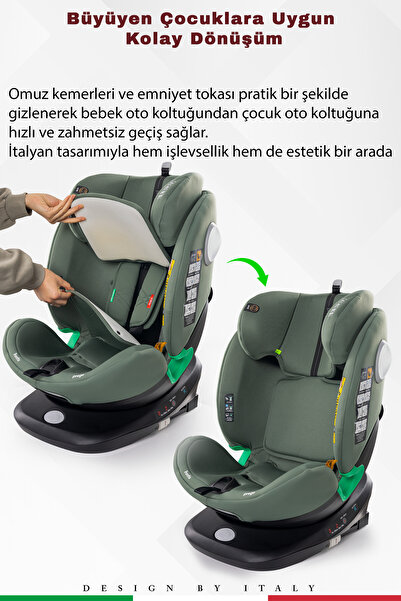 Prego Tronfix 360 Derece Dönebilen 0-36 Kg Isofixli I-size Oto Koltuğu