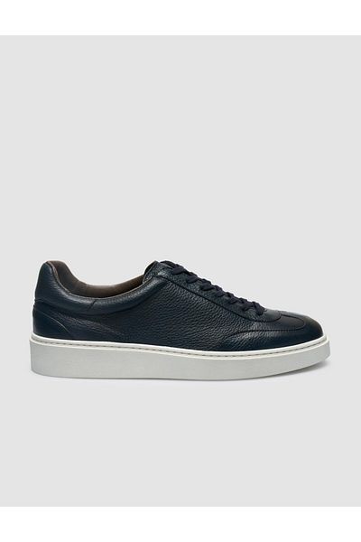 Cabani Pantofi sport pentru bărbați, 100% piele naturală, albastru bleumarin
