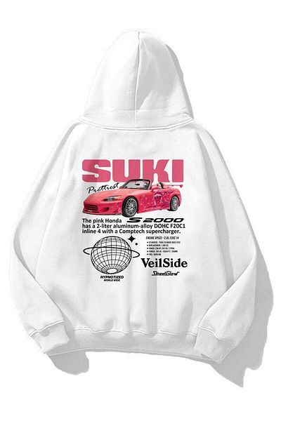 Trendiz Unisex Suki Fast and Furious Φούτερ Λευκό