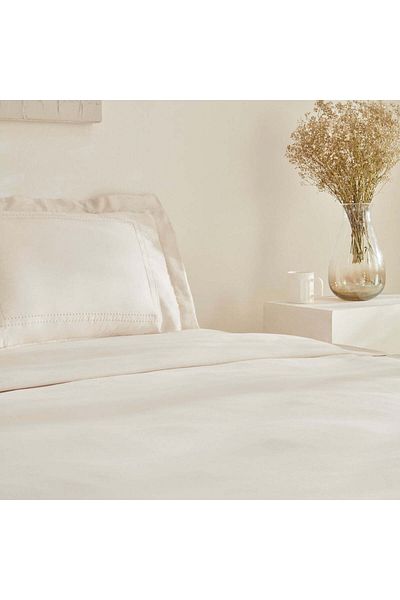 Karaca Home White Collection Felves 100% Baumwolle Doppelbett Bettwäsche Set Beige