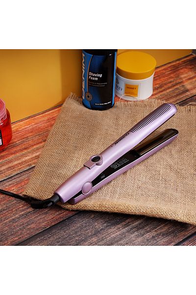 Olsenmark Olsenmark OMH4007 2-in-1 Hair Straightener with Gold Plated Plate, Purple