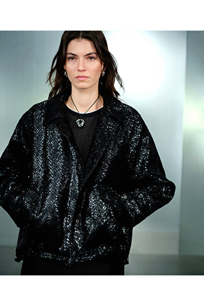 İpekyol Shiny Textured Coat