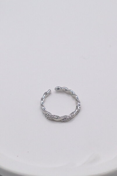 DEMOKAN خاتم نسائي سلسلة خاصة من الحجر المسطح الرفيع