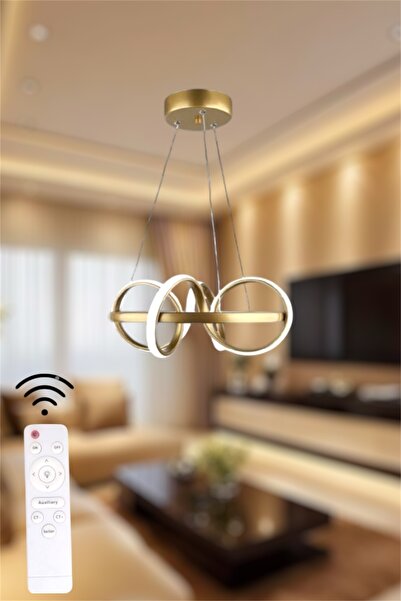EYSHOP Modern Eskitme Gold Çember Model 3 Renk (Beyaz&Sarı&Günışığı) Kumandal...