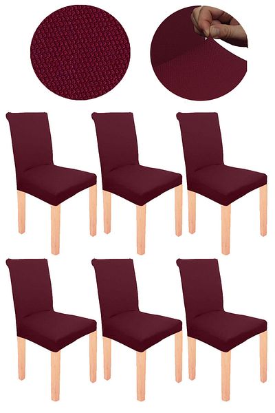 Bumedo Spandex Micro Honeycomb Fabric Lycra Elastic Non-Pilling 6-Piece Chair Cover Quality Chair Cover
