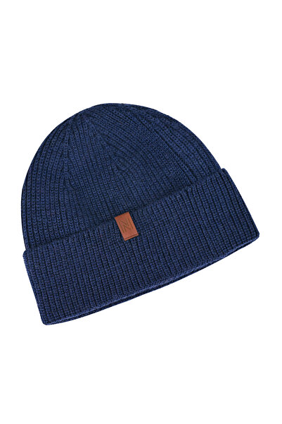NORFOLK Norwick Merino Wool Beret Navy Blue