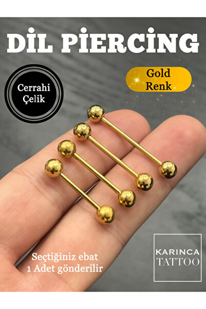 Karınca Piercing Dil Piercing Tongue Cerrahi Çelik