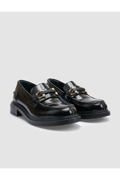 Cabani Pantofi casual de damă cu deschidere neagră 100% piele naturală