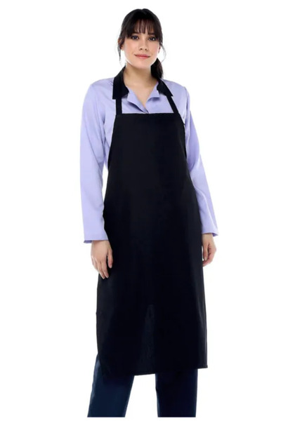 AĞCA İŞ ELBİSELERİ Siyah Boyundan Askılı Önlük, Önlük Mutfak Garson Aşçı Unisex
