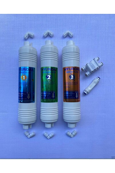 Hyundai Su Arıtma Filtre Seti 3lü Set (NSF ONAYLI YENİ SERİ) Fitting Dahil