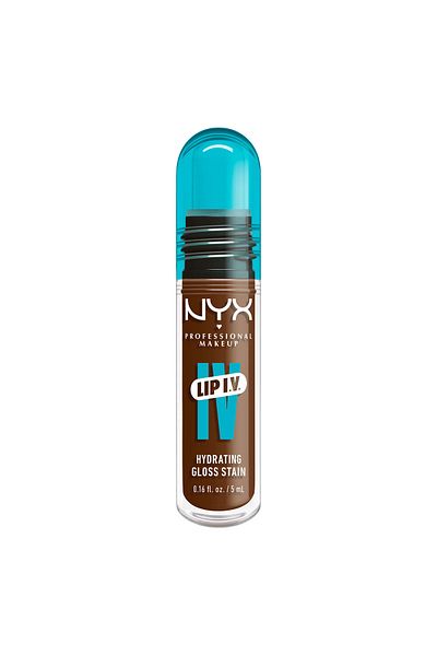 NYX Professional Makeup Lip IV Hydrating Gloss Stain, Lip Gloss, Up to 12HR Hydration,Cocoa Quench!